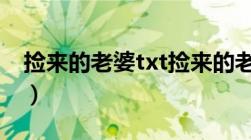 捡来的老婆txt捡来的老婆全文下载（求全书）