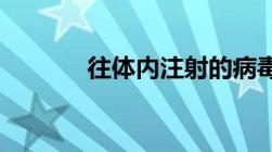 往体内注射的病毒毒品有几种