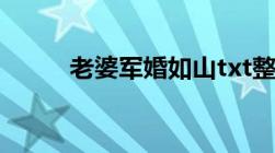 老婆军婚如山txt整本书免费下载