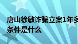 唐山徐敏诈骗立案1年多无进展诈骗罪的构成条件是什么