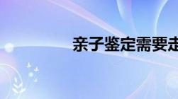 亲子鉴定需要走哪些程序