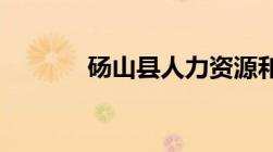 砀山县人力资源和社会保障局