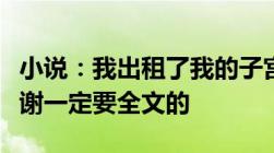 小说：我出租了我的子宫有TXT全文的万分感谢一定要全文的