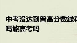 中考没达到普高分数线花钱上民办高中有学籍吗能高考吗