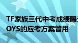 TF家族三代中考成绩曝光最低才272还是TFBOYS的应考方案管用