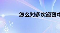 怎么对多次盗窃中的多次认定