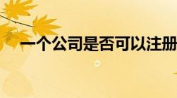 一个公司是否可以注册2个或者多个商标