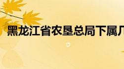 黑龙江省农垦总局下属几个分局 具体名称）