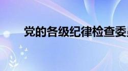 党的各级纪律检查委员会是党内监督