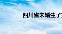 四川省未婚生子第一胎新规