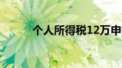 个人所得税12万申报是什么意思