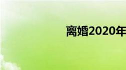 离婚2020年新规定