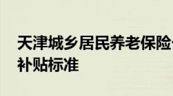 天津城乡居民养老保险个人缴费金额 附政府补贴标准