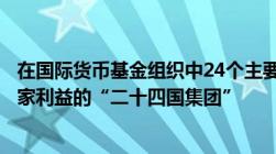 在国际货币基金组织中24个主要工业国家形成了代表发达国家利益的“二十四国集团”