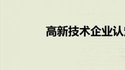 高新技术企业认定办法指引