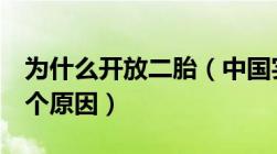 为什么开放二胎（中国实施开放二胎政策的4个原因）