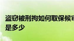 盗窃被刑拘如何取保候审盗窃罪量刑标准数额是多少