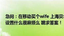 急问：在移动买个wife 上海贝尔TR950要多少钱买后还要设置什么很麻烦么 跪求答案！！！