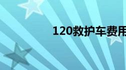 120救护车费用能否报销