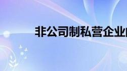 非公司制私营企业的类型有哪些