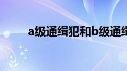 a级通缉犯和b级通缉犯有什么区别