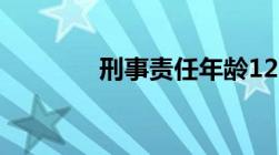 刑事责任年龄12岁是怎样的