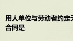 用人单位与劳动者约定无确定终止时间的劳动合同是