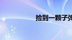 捡到一颗子弹犯法吗