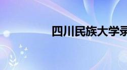 四川民族大学录取分数线