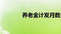 养老金计发月数是什么意思