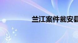 兰江案件瓮安县判多少年