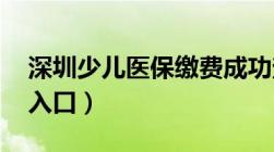 深圳少儿医保缴费成功查询流程图解 附查询入口）