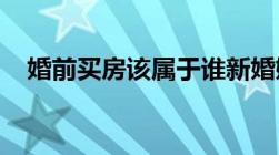 婚前买房该属于谁新婚姻法的规定是什么