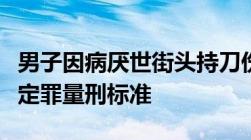 男子因病厌世街头持刀伤害母子故意杀人罪的定罪量刑标准