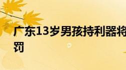 广东13岁男孩持利器将两人刺伤致死怎么处罚