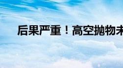 后果严重！高空抛物未伤人仍获刑三年