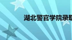 湖北警官学院录取分数线202