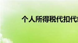 个人所得税代扣代缴是什么意思