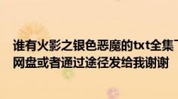 谁有火影之银色恶魔的txt全集下载要全集免费txt的发到我网盘或者通过途径发给我谢谢