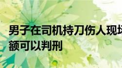 男子在司机持刀伤人现场趁乱行窃盗窃多少金额可以判刑