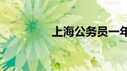 上海公务员一年收入多少