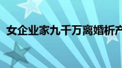 女企业家九千万离婚析产案再审应如何办理