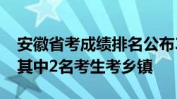 安徽省考成绩排名公布31名80分以上的考生其中2名考生考乡镇