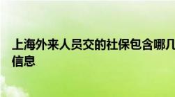 上海外来人员交的社保包含哪几部分想知道有关社保的详细信息