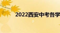 2022西安中考各学校录取分数线