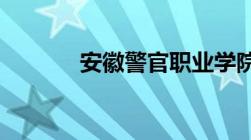 安徽警官职业学院录取分数线