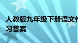 人教版九年级下册语文作业本第二单元单元复习答案