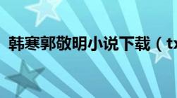 韩寒郭敬明小说下载（txt及电子书及全集）