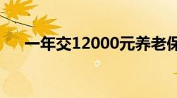 一年交12000元养老保险退休能领多少