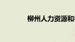 柳州人力资源和社会保障局